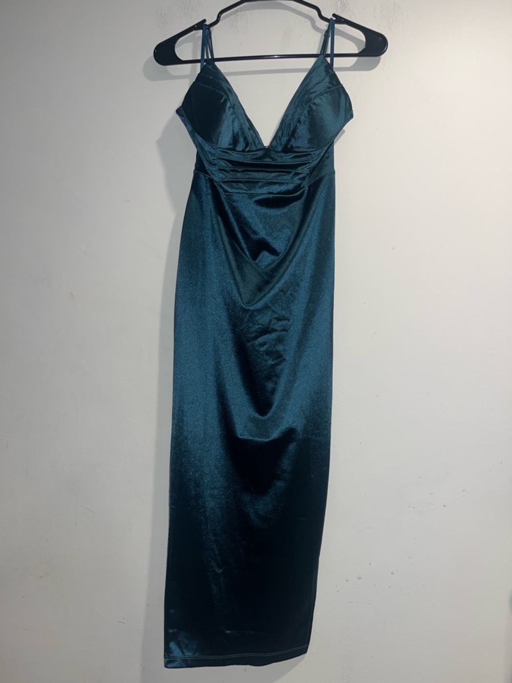 SAGE + PAIGE SAGE + PAIJE Tripping satin midi dress in Forest Green NWT